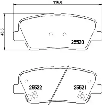 колодки дисковые задние!\ Hyundai Santa Fe, KIA Sorento 2.4/2.0D/2.2D 09>