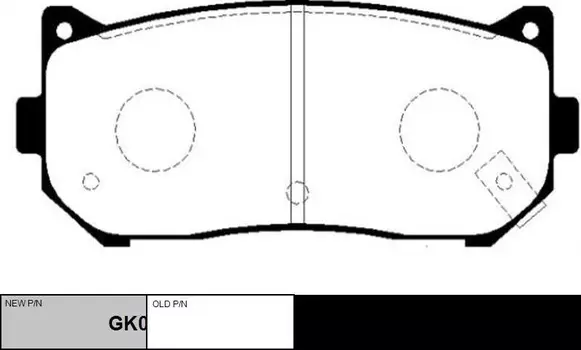 Тормозные колодки дисковые CTR GK0516