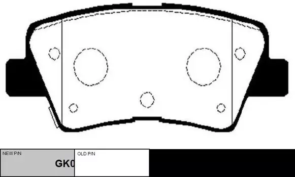 Тормозные колодки дисковые CTR GK0499