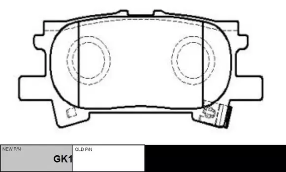 Тормозные колодки дисковые CTR GK1058