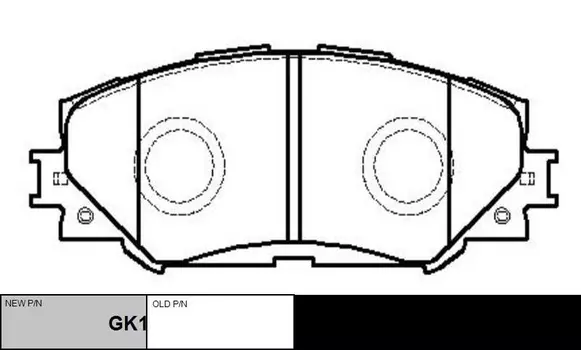 Тормозные колодки дисковые CTR GK1062