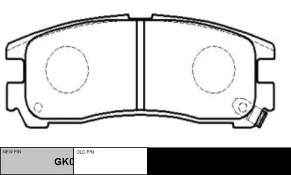 Тормозные колодки дисковые CTR GK0574