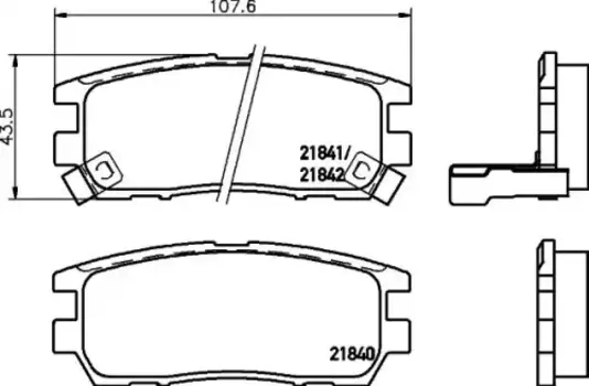 колодки дисковые задние!\ Mitsubishi Pajero 2.4-2.8TD 90-94/Space Gear 95>