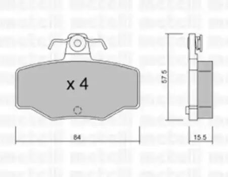 Тормозные колодки дисковые задняя ось METELLI 22-0199-0