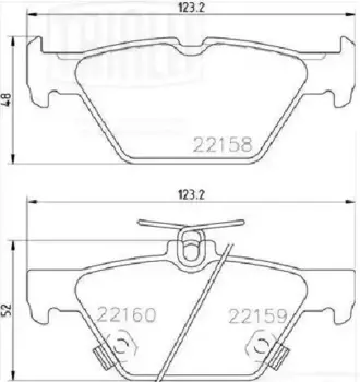 Тормозные колодки дисковые задняя ось TRIALLI PF 4018