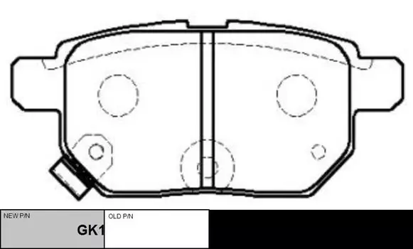 Тормозные колодки дисковые CTR GK1066