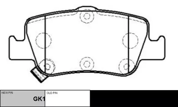 Тормозные колодки дисковые CTR GK1189