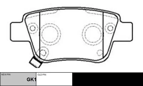 Тормозные колодки дисковые CTR GK1169