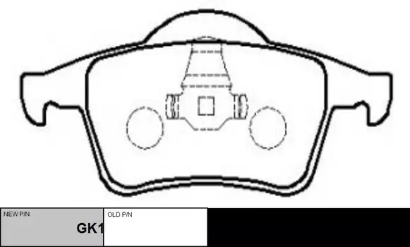 Тормозные колодки дисковые CTR GK1221
