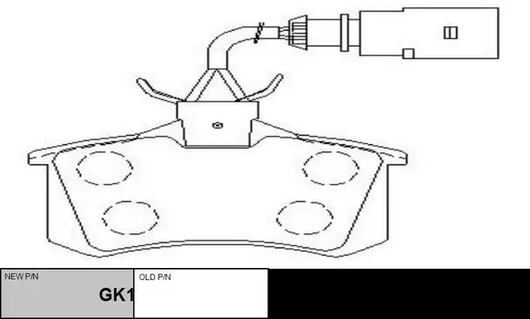 Тормозные колодки дисковые CTR GK1239