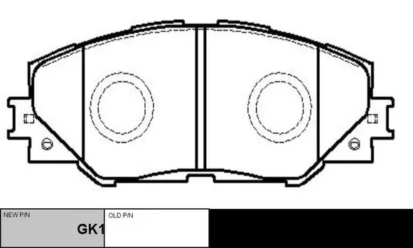 Тормозные колодки дисковые CTR GK1063