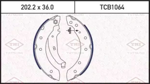 Тормозные колодки барабанные задняя ось TATSUMI TCB1064