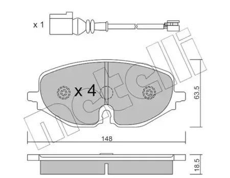 Тормозные колодки дисковые METELLI 22-1280-0