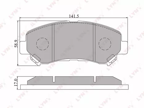 Тормозные колодки дисковые LYNXAUTO BD-5711