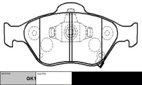 Тормозные колодки дисковые CTR GK1178