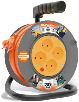 Удлинитель силовой UNIVersal 9632059 3х30м ПВС 2х0.75 6А 6А У6-014