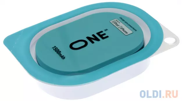 Внешний аккумулятор Power Bank 1500 мАч One ONE_PB_MFI_TQ бирюзовый
