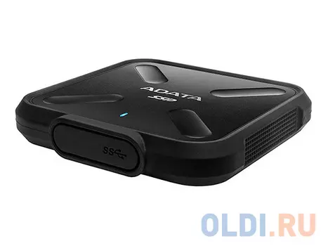 Внешний жесткий диск 512Gb SSD Adata SD700 Series Black (USB3.1, 440/430Mbs, 3D TLC, 80х15х80mm, IP68, 100g)