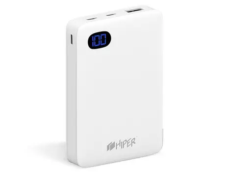 Внешний аккумулятор Power Bank 10000 мАч HIPER SN10000 белый