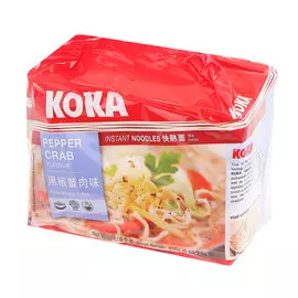 Лапша быстрого приготовления Koka Signature со вкусом краба в перечном соусе, 85х5 г