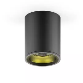 LED светильник накладной HD008 12W (черный золото) 3000K 79x100,900лм, 1/10