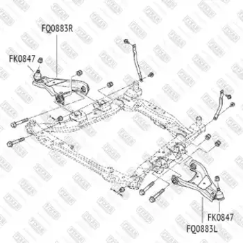 Рычаг подвески FIXAR FQ0883L слева передняя ось Renault Duster 10>