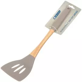 Лопатка кулинарная нейлон, с прорезями, навеска, какао, Daniks, Дафни, YW-KT173-3