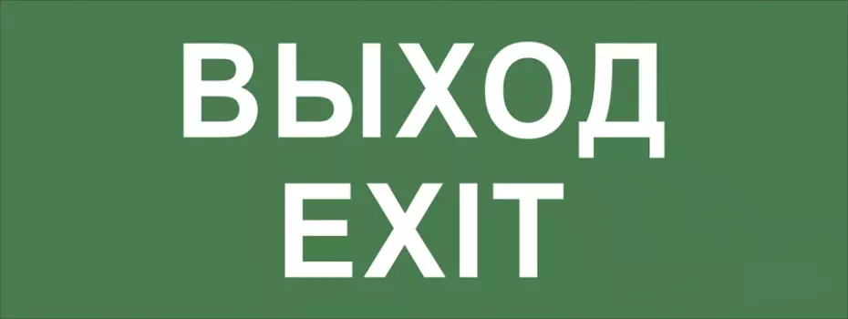 Самоклеящаяся этикетка Эра 200х60мм "Выход-EXIT" DPA/DBA INFO-DBA-015 (Б0048467)
