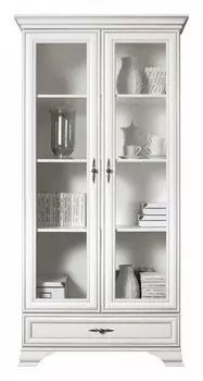 Шкаф-витрина Кентаки S132-REG2W1S BlackRedWhite 00009813, S132-REG2W1S