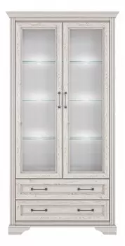 Шкаф-витрина Стилиус с подсветкой B169-REG2W2S BlackRedWhite УТ-70005292