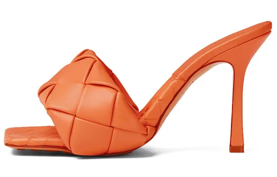 Шлепанцы женские Bottega Veneta Lido, оранжевый