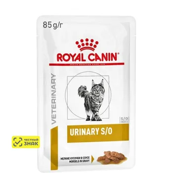 Royal Canin Urinary S/O Влажный корм (пауч) для кошек при заболеваниях дистального отдела мочевыделительной системы, 85 гр.