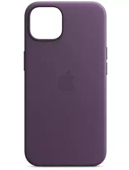 Кожаный чехол Magsafe для iPhone 13 pro max (Фиолетовый)