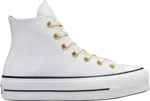 Кроссовки Converse Wmns Chuck Taylor All Star Lift Platform High Paint Splatter - White, белый