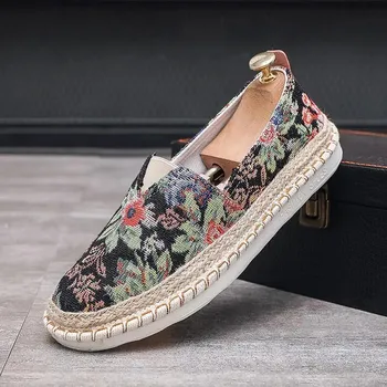 Fashion Men s Lightweight Casual Walking Shoes Fashion Walking Shoes Camp Shoes 2024 39 зелёный