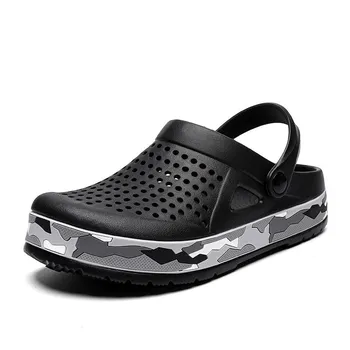 Fashion 2024 Summer New Hot Selling Brand Clogs Men s Sandals Casual Shoes EVA Lightweight Sandals Neutral Color Beach Shoes 40 серый
