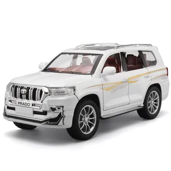 1/24 Toyota Prado литые игрушечные машинки и игрушечные машинки игрушечный внедорожник металлическая коллекция машинка моделирование LAND CRUISER модель машины детские подарки чёрный