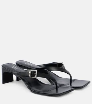Кожаные сандалии Bel Air 50 Balenciaga, Black / Silver