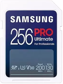 Карта памяти Samsung SDXC 256 ГБ PRO Ultimate синий