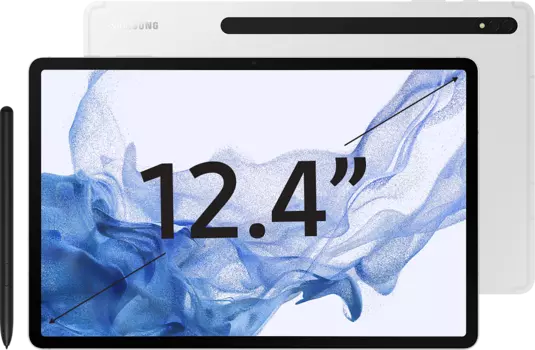 Планшет Samsung Galaxy Tab S8+ 5G 256 ГБ серебро (SM-X806BZSBCAU)