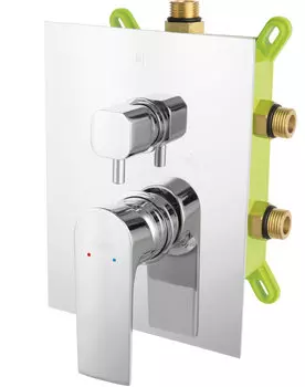 Смеситель для душа Ferro Algeo Square на 3 выхода с монтажной коробкой, BAQ7P3BOX