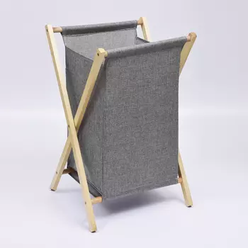 Корзина для белья Wasserkraft Nau WB-772-L серая