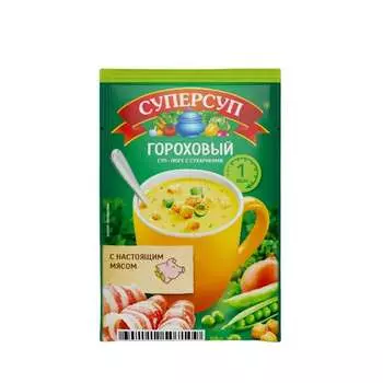 Суперсуп-пюре Суперсытный Гороховый с сухариками, 21 г