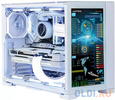 Корпус ATX Lamptron DMS380 Monitor Case White Без БП белый