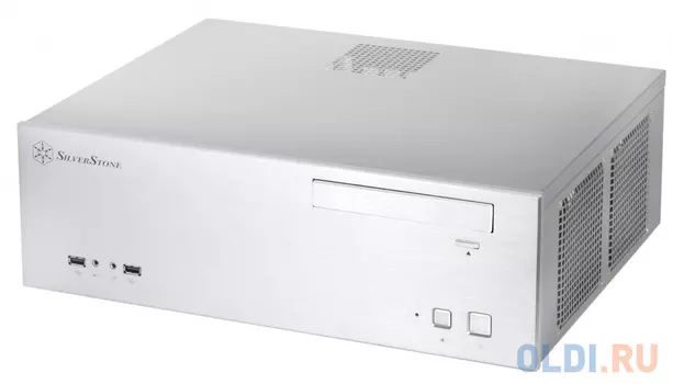 Корпус microATX SilverStone SST-GD04S Без БП серебристый