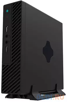 Корпус POWERMAN ME100BK (Desktop / SFF 2л, mini-ITX, twin mini-ATX, внешний БП 60W, GM-120 DC-ATX, USB3.0x2 + Audio, черный) <6117859>
