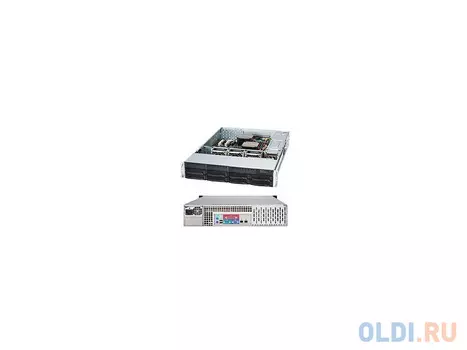 Корпус Supermicro CSE-825TQ-600LPB 2U, up 8x3.5 Hot Plug SAS/SATA, 2x3.5 Fixed HDD, Optical Drive slot, 1x600W (Fixed), Rack Rails, 3xFAN, 12"x13"ATX