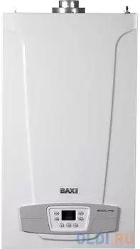 Котел газовый BAXI ECO LIFE 24F настен, 24 кВт, двухконтурный, с закрыт. кам. сгор.