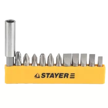Набор бит Stayer "MASTER" 2609-H12_z01, с магнитным держателем,12 предметов