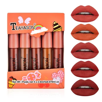 Mattic Fog Lip Glaze Five Мини-помада для губ Помада не легко наклеивается на чашку телесного цвета тыквы IT S VINTAGA